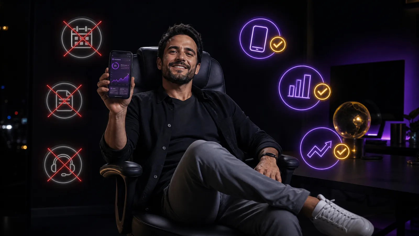 Parceiro da TDigital acompanhando indicações e comissões pelo celular.